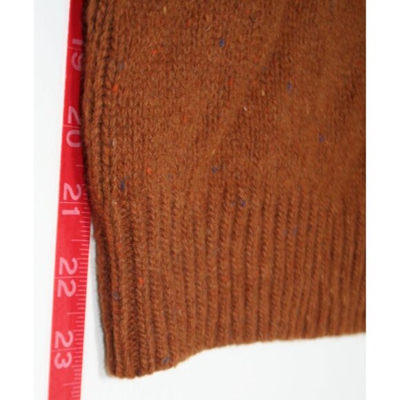 Carhartt WIP Anglistic Crewneck Sweater Mens XS Duck Brown Wool-Blend Heritage - Picture 7 of 8